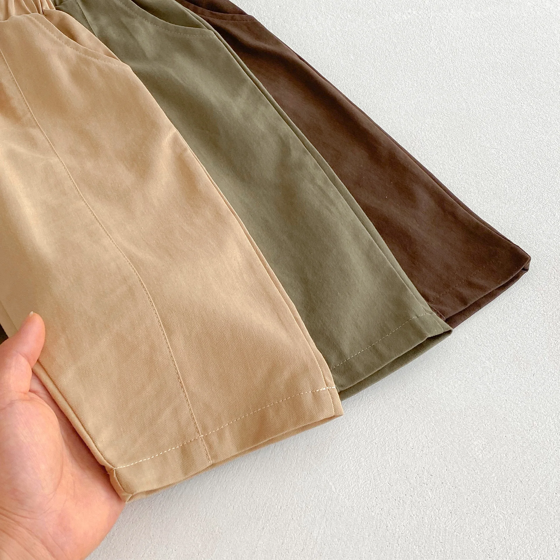 سراويل هاريم مطوية للأطفال لفصلي الربيع والخريف، للأولاد والبنات من عمر 1-6 سنوات، بنطلون كاجوال بلون سادة قابل للطي، ملابس أطفال كورية 2026