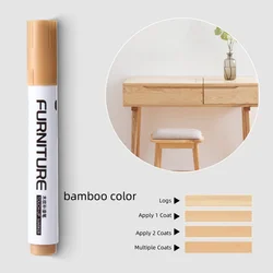Wood Composite Grain Paint Touch - Up Markers for Furniture and Floor Repair (Bamboo color)