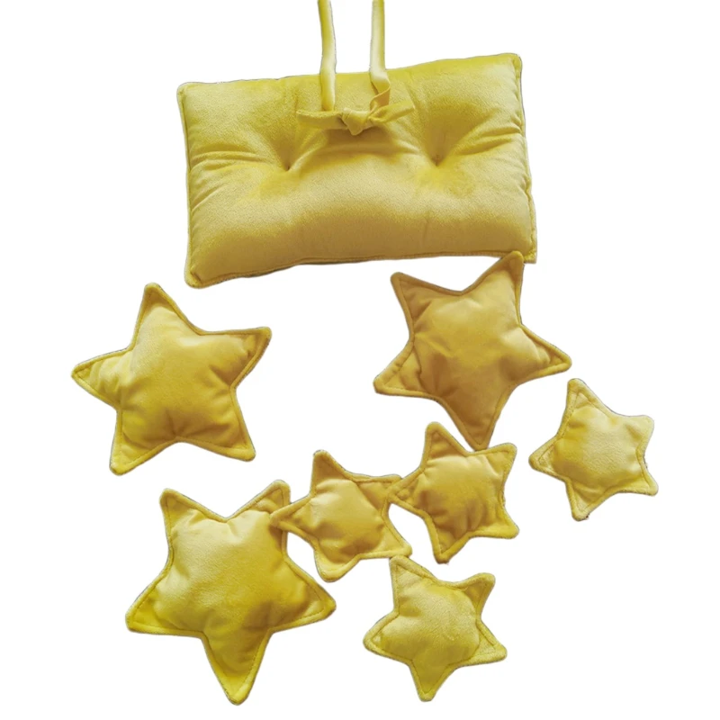 

9 Pcs/Set Infants Newborn Photography Props Baby Posing Square Pillow+Stars
