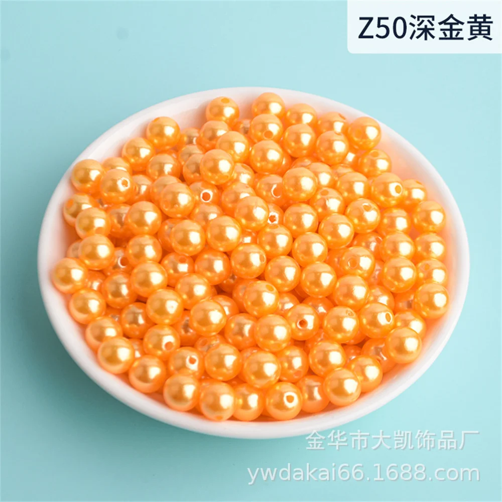3mm-12mm 믹스 사이즈 퓨어 화이트/진주 직선 구멍 바느질 및 보석 만들기위한 라운드 모조 플라스틱 진주 비즈