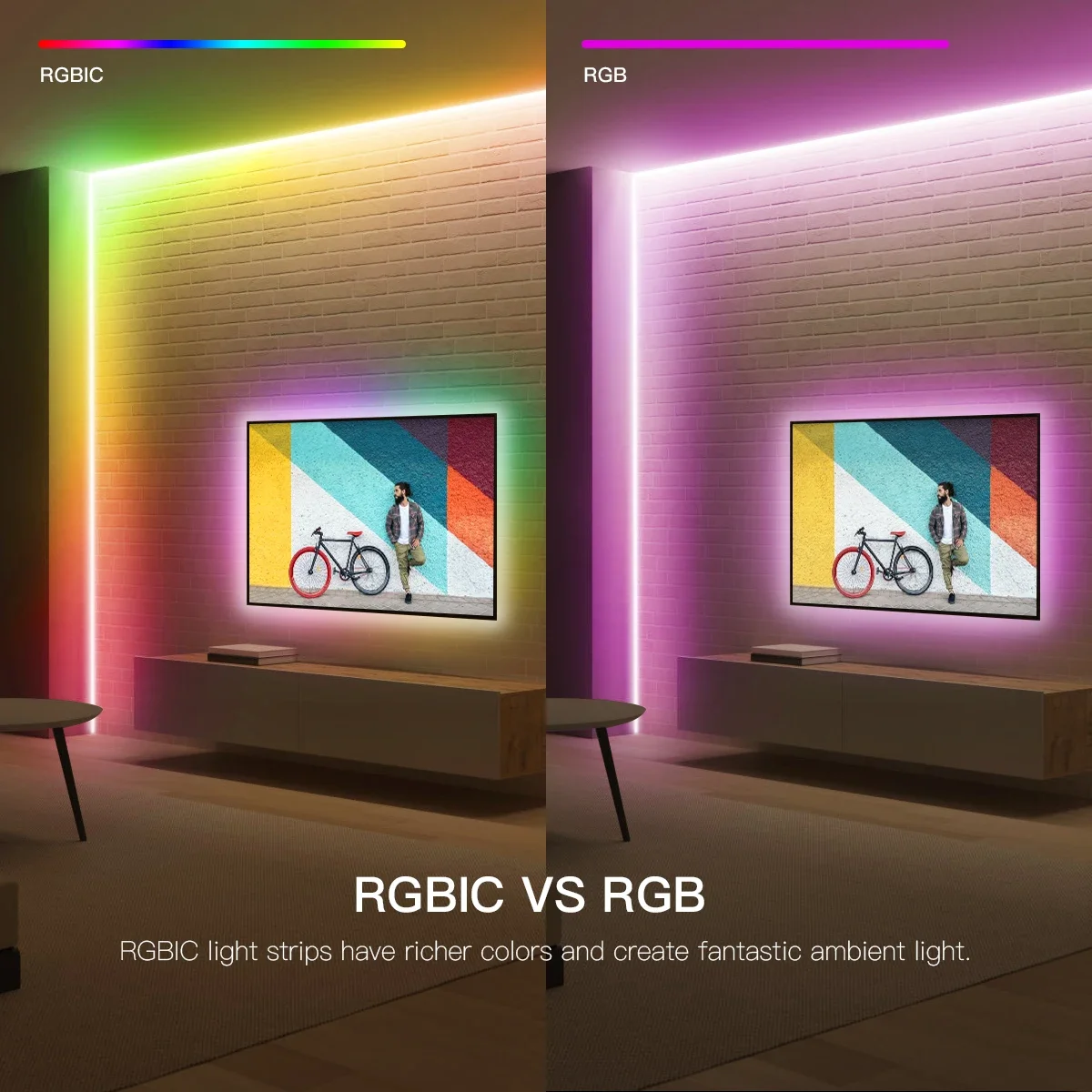 Tira LED RGB COB Inteligente WiFi Tuya - 12V Control Remoto