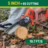 Cordless Pruner Kit, 1.6'' Electric Pruning Shears and 5'' Cordless Mini Chainsaw with 2 Pack 25V Rechargeable Batteries 3