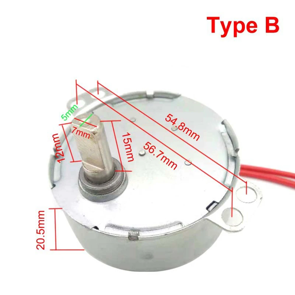 TYC-50 AC 220V 4W Slow Speed 0.9Rpm-70Rpm Claw Pole Permanent Magnet Synchronous Motor CW CCW Electric Fan Shaking Head 1pcs d12 l20 rigid top line coupling aluminum alloy hole 3 4 5 6 6 36 7 8mm d18 l25cnc claw shaft motor coupling red 3d printer