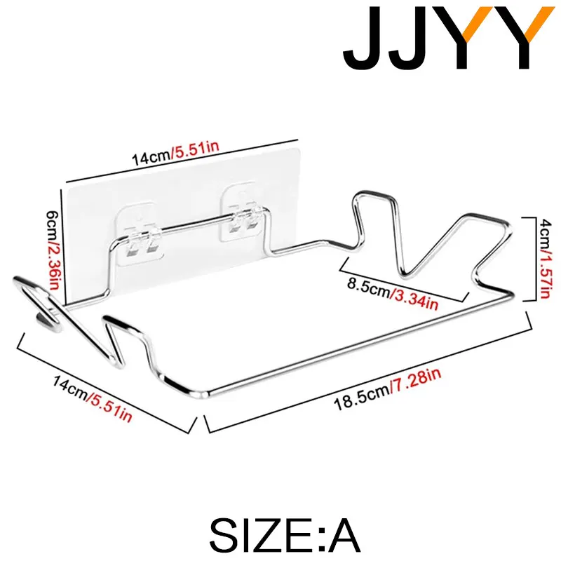 JJYY Kitchen Trash Rack Cabinet Door Garbage Bags Holder Stainless thumbnail 7