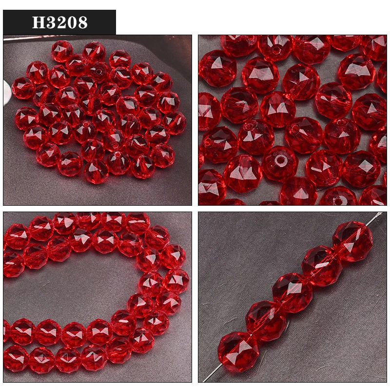 AAA 108 Facetten Kristallkugelperlen, 8 mm, rund, Glas, lose Distanzperlen, DIY handgefertigter Schmuck, Zubehör, Haarnadel-Ohrringe – Detail 10