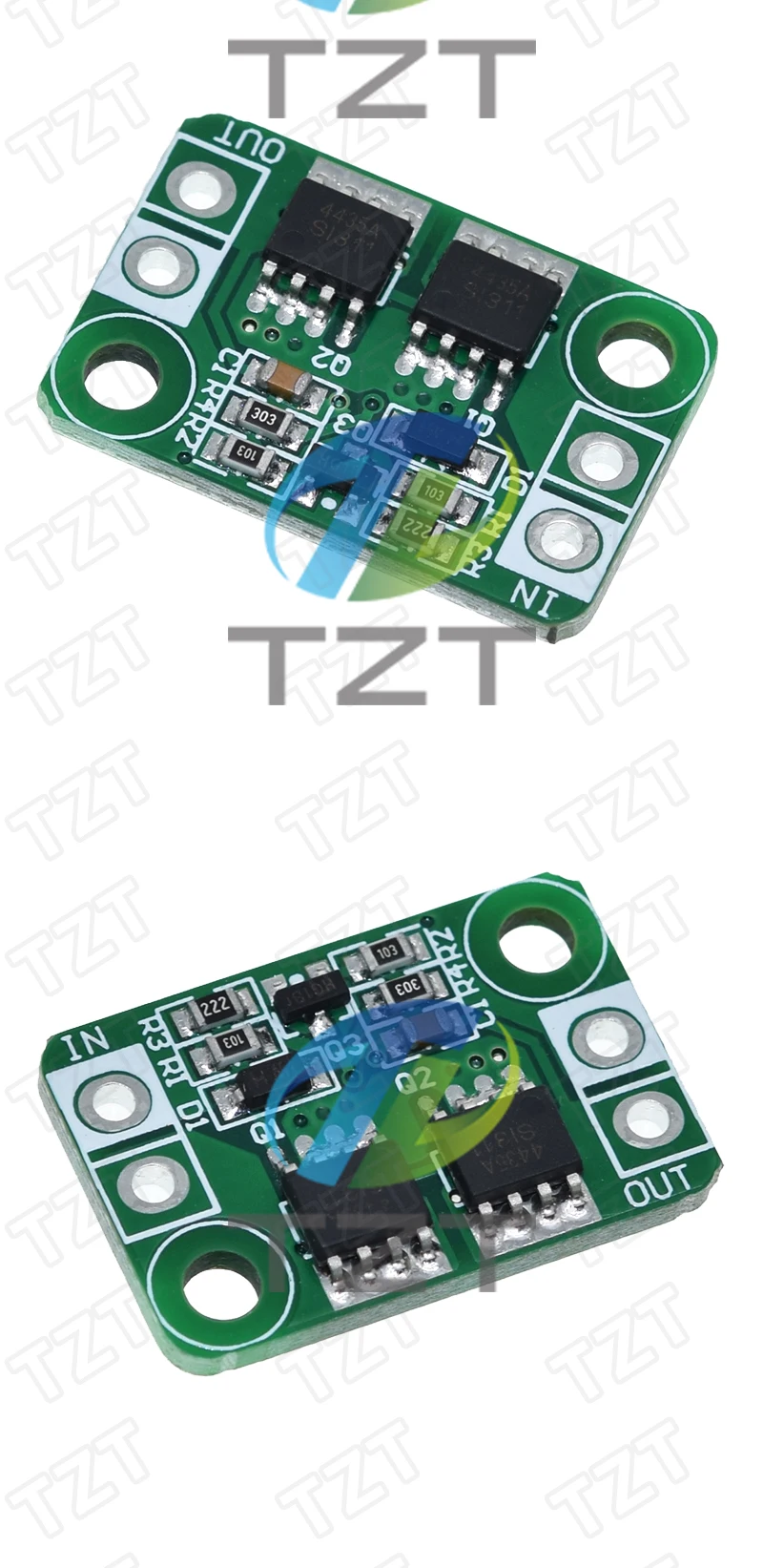 TZT DC 3-30V 4A Ideales Diodenmodul Batterieladegerät mit Verpolungsschutz und Stromversorgungsplatine, gemeinsame Erdung – Detail 3