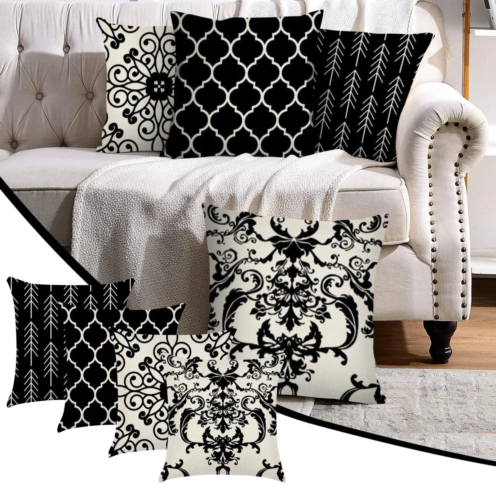 

Наволочка черная белая карликовая, 4 шт.