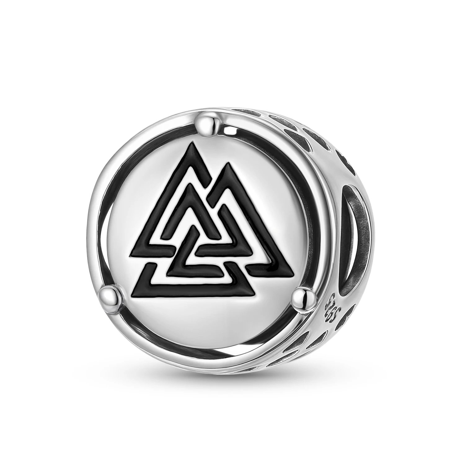 Valknut's Knot of Death Odin Knot 925er Sterlingsilber, Symbole, Charm-Perlenschmuck, passend für Original-Armbänder, DIY-Schmuckzubehör