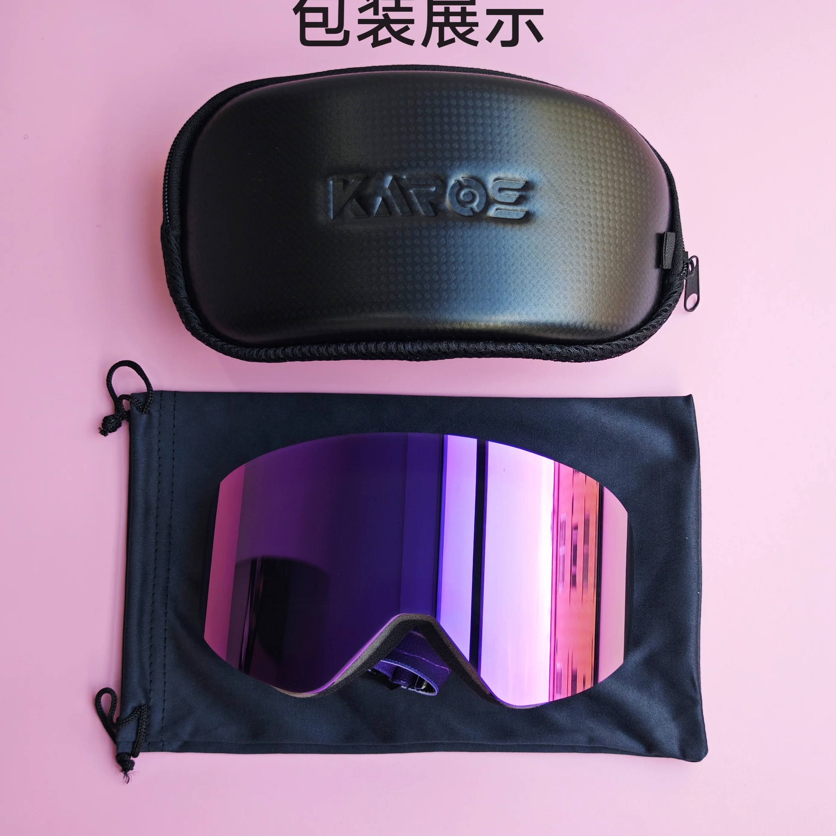 KAROS Ski Goggles Magnetic Anti-fog Lens Skiing Glasses Double Layer Polarized UV400 Snowboard Goggles Men Women  Winter Sports 6
