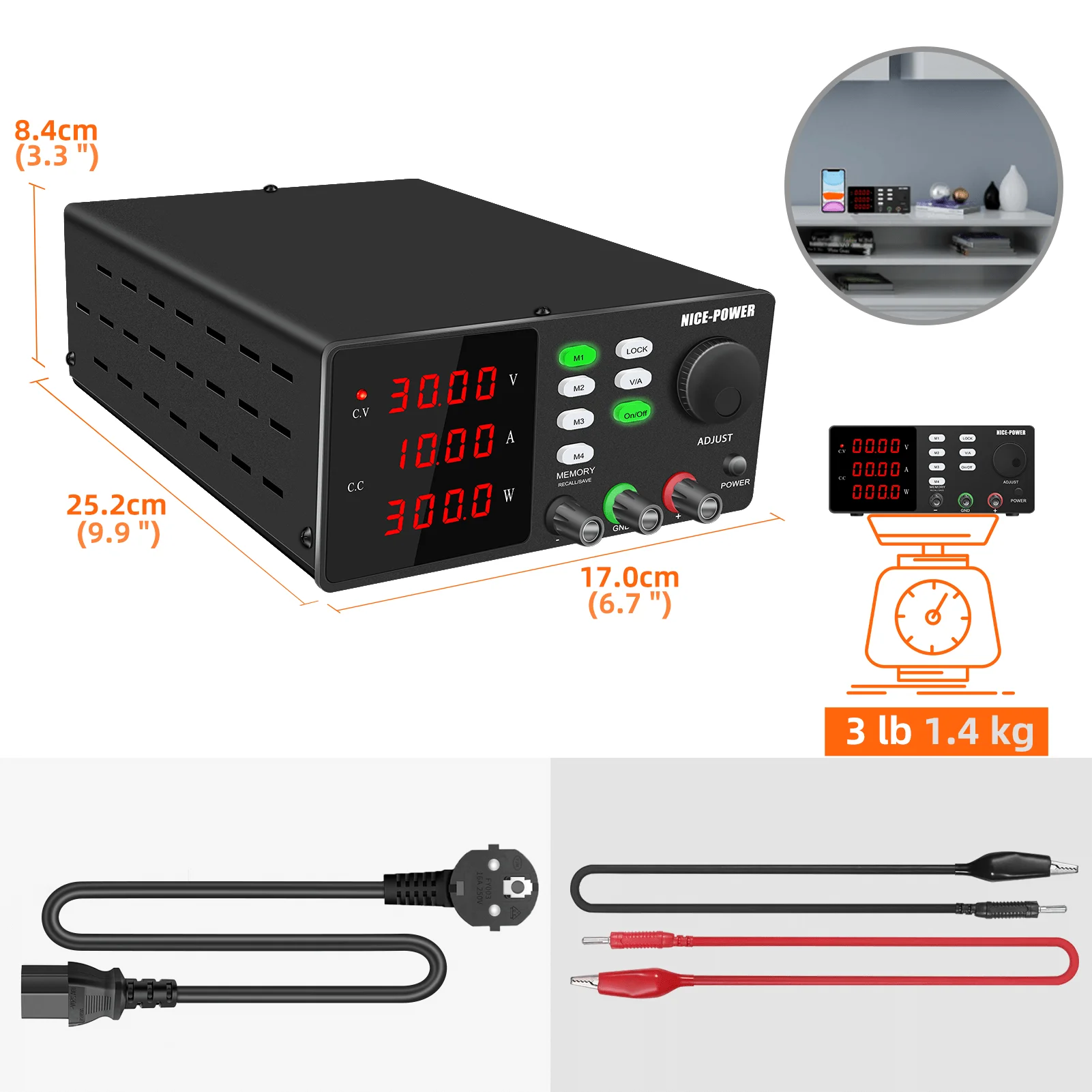 Фото NICE-POWER 30V10A Программируемый лабораторный источник питания RS232 USB Регулятор напряжения Стабилизатор Переключатель Стенд Источник питания 200V 1A 300V 1A №5