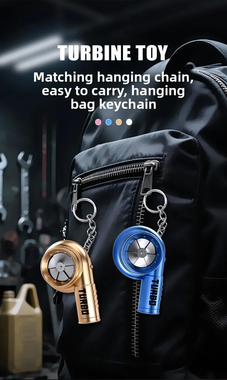 Turbo-Charged Simulation Toy Car Keychain Turbo Light-Up Fidget Toy for Stress Relief Portable Decompression Plaything