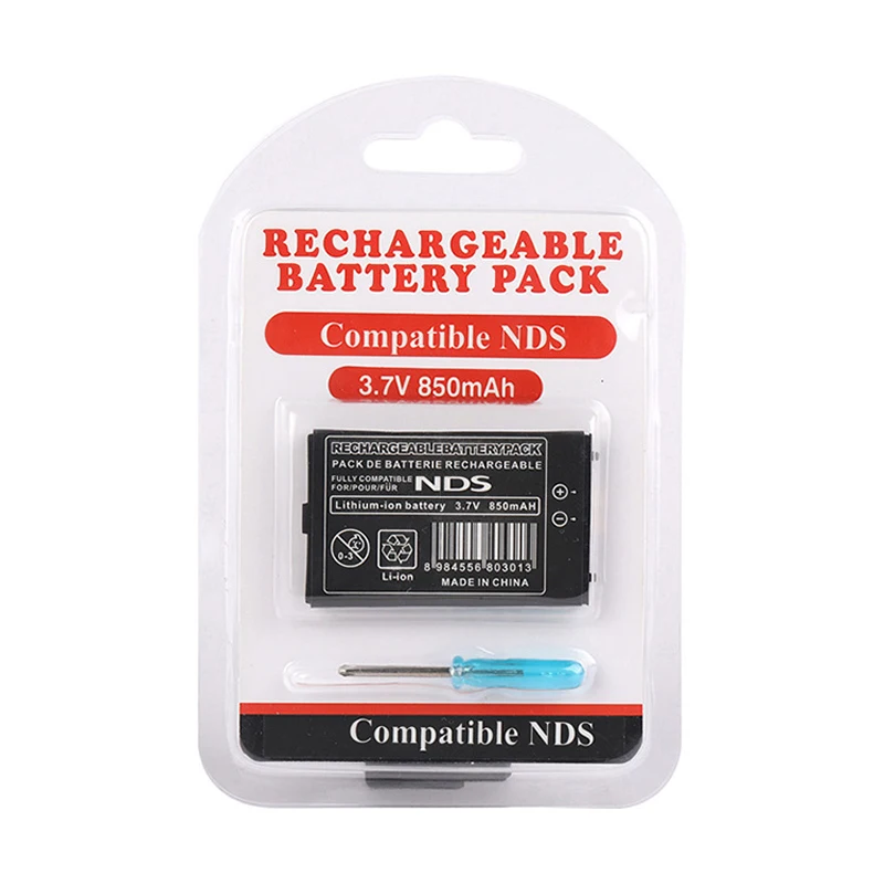 

18pcs/lot NTR-003 NTR-001 3.7V 850mah Lithium-ion Replacement Battery for Nintendo NDS Gaming Console Batteries with Repair Tool