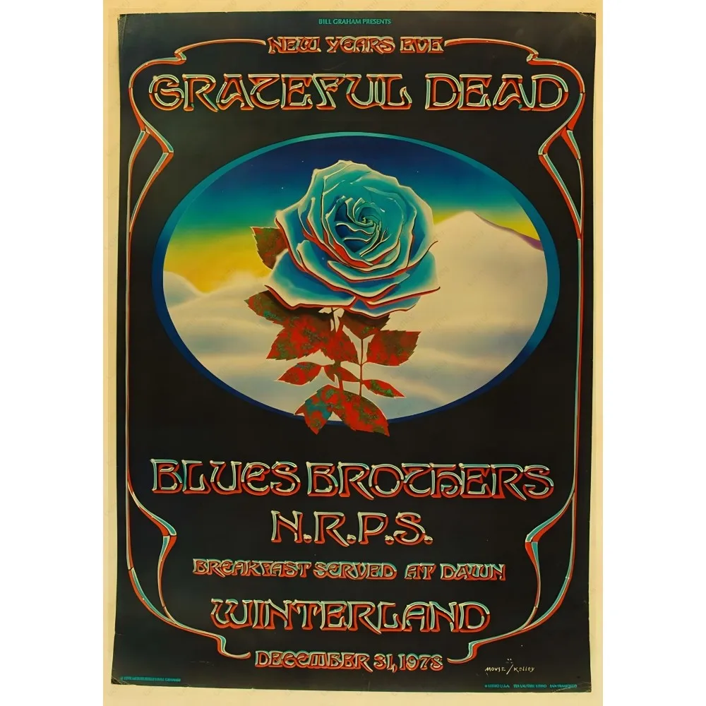 G-Grateful Dead Retro K-Krafts Poster für Zuhause, Wohnzimmer, Wandkunst, Garage, Raumdekoration – Detail 15