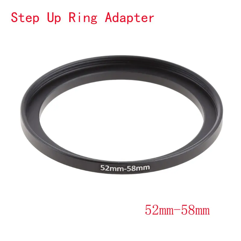 Metal Step Up Filter Lens Ring Adapter 1Pc 52mm-58mm 52-58 mm 52 to 58 Stepping filter step up rings lens adapter lens filter adapter ring