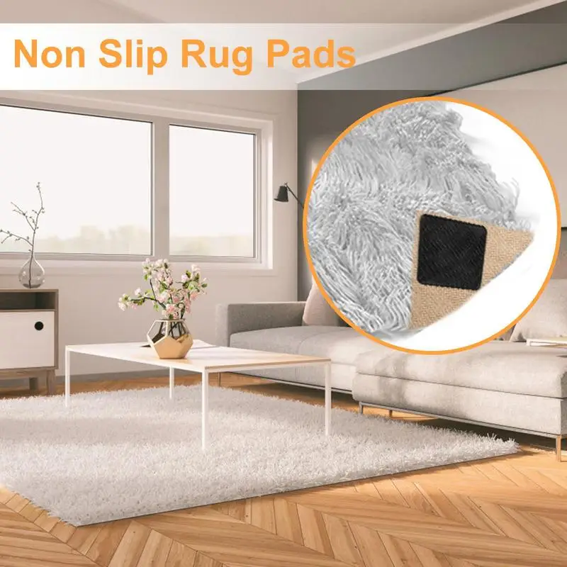 Non Slip Rug Gripper 8pcs Anti Slip Anti Curl Keep Rugs Neatly In