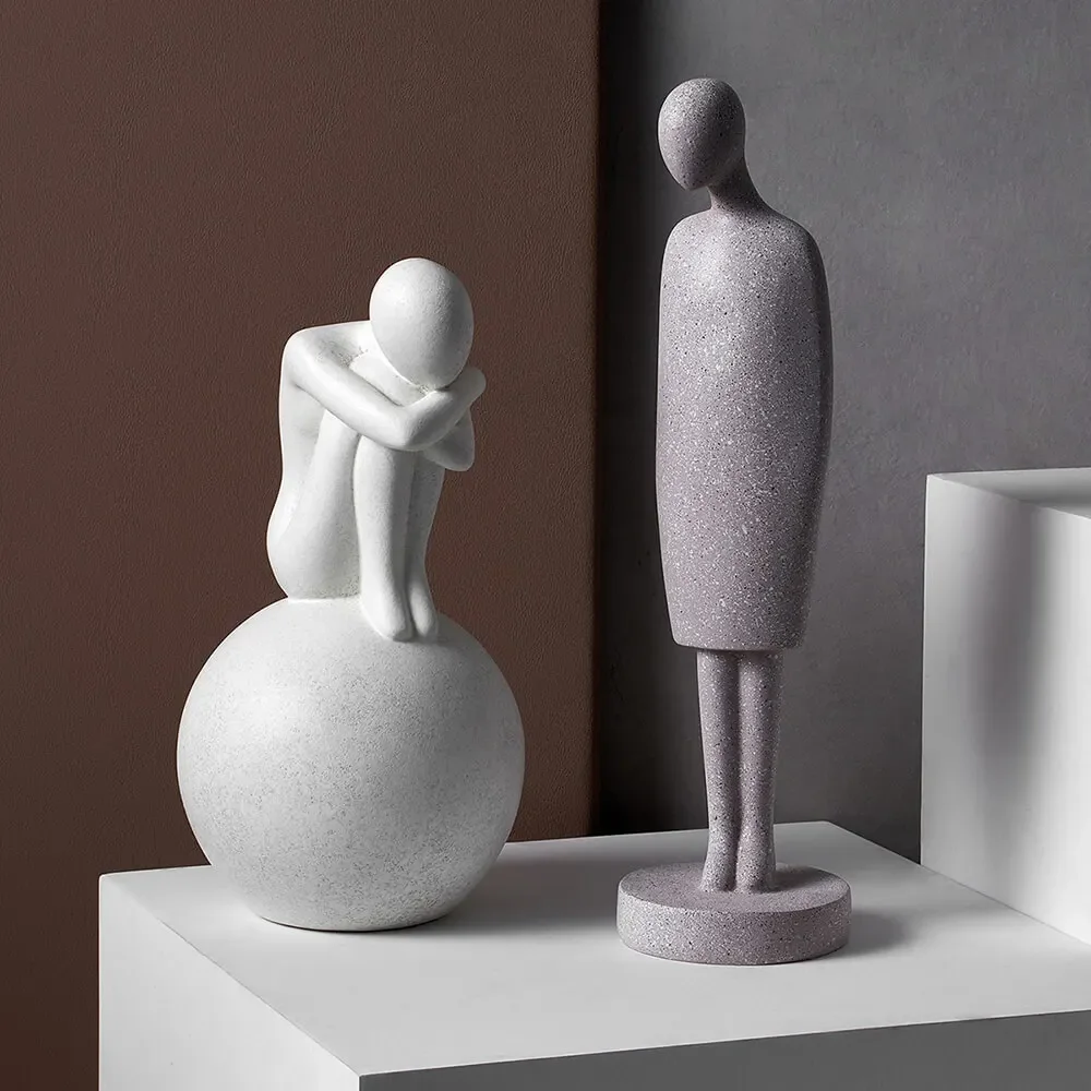 1 Pieza De Adorno De Decoración De Hombre Reversible, Figurita De Arte  Abstracto Creativo, Objetos Decorativos Modernos, Esculturas De Resina Para  El