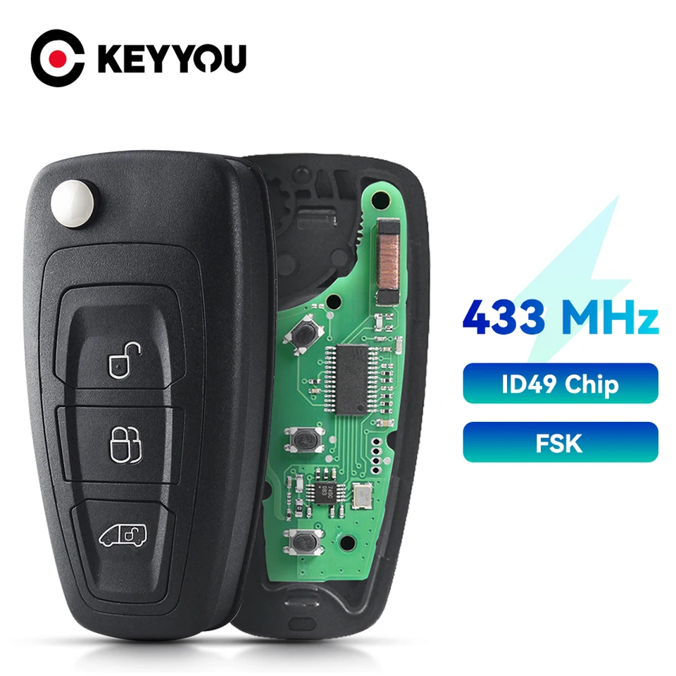 Replacement Flip Key Fob For Ford Transit 2014-2021 - 4 Button Remote OUCD6000022 315MHz