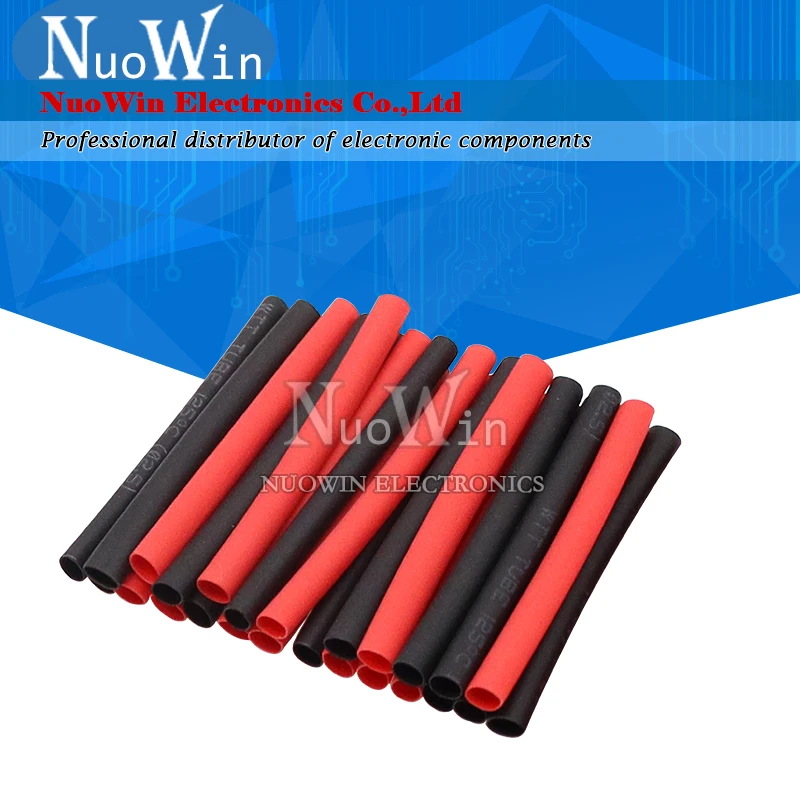 127PCS Heat Shrink Tube 2:1 Polyolefin Heat cable wire Shrink Tube Shrinkable Sleeve Insulation Wire shrinkable heatshrink