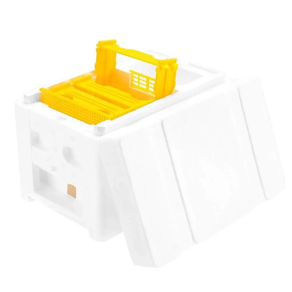 Beekeeping Tools Bee Breeding Box Beekeeping King Box Pollinator Beekeeping Pollination Box Foam Frames Equipment Kit Harvest Bee Hive For Garden