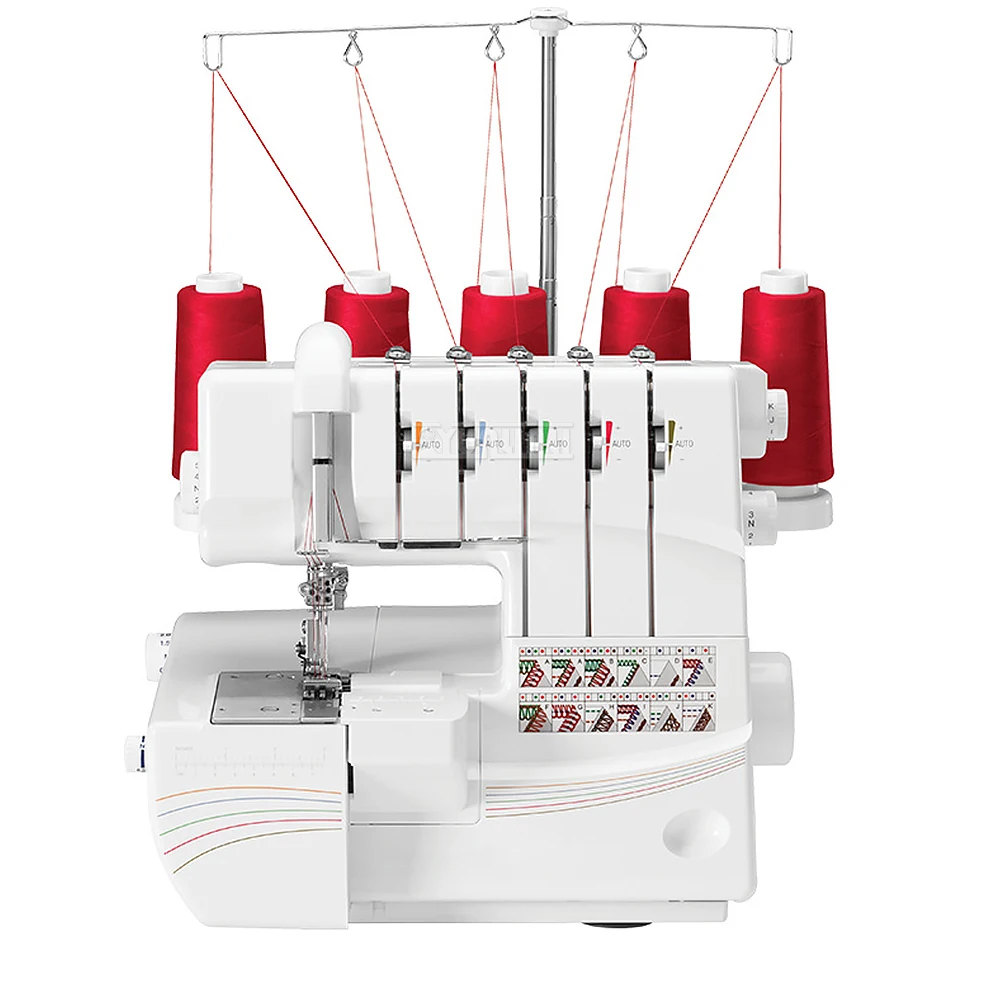 Three Needle Four Thread Lock Edge Overlock Stitching Machine Edge Cutting Device for Precision Sewing And Fabric Finishing