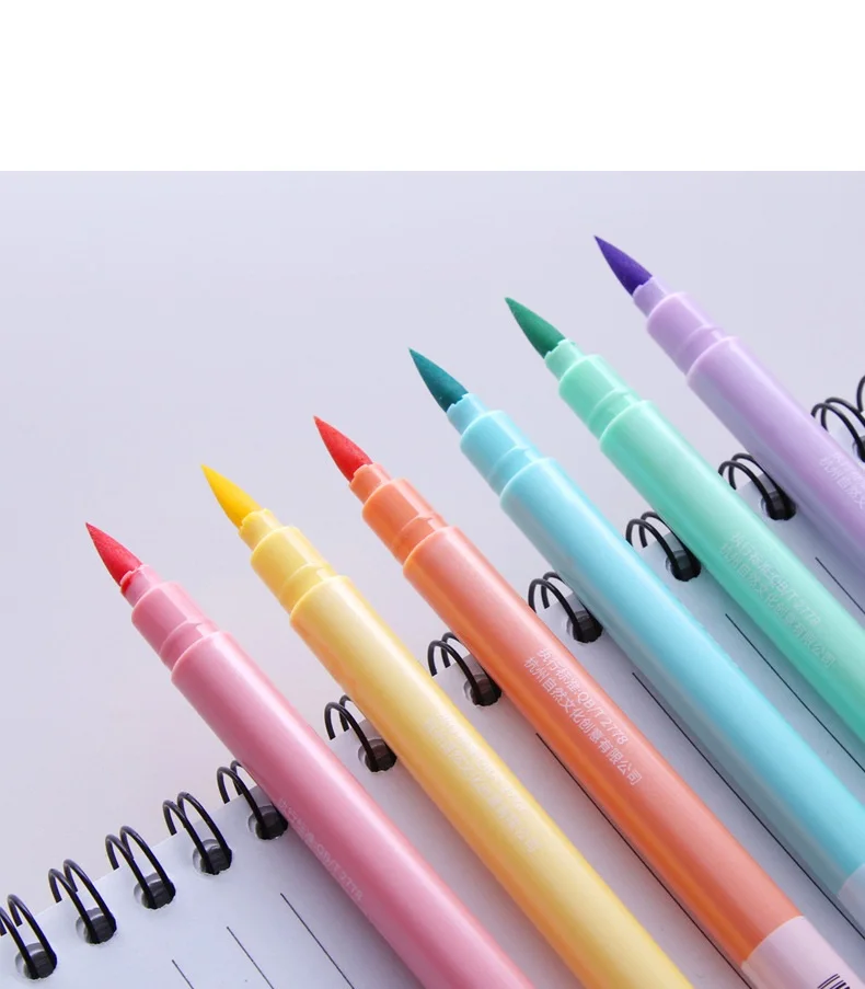 Markers Tip Brush Pastel Colors  Highlighters Pastels Tip Brush - Brush  Pen Tip - Aliexpress