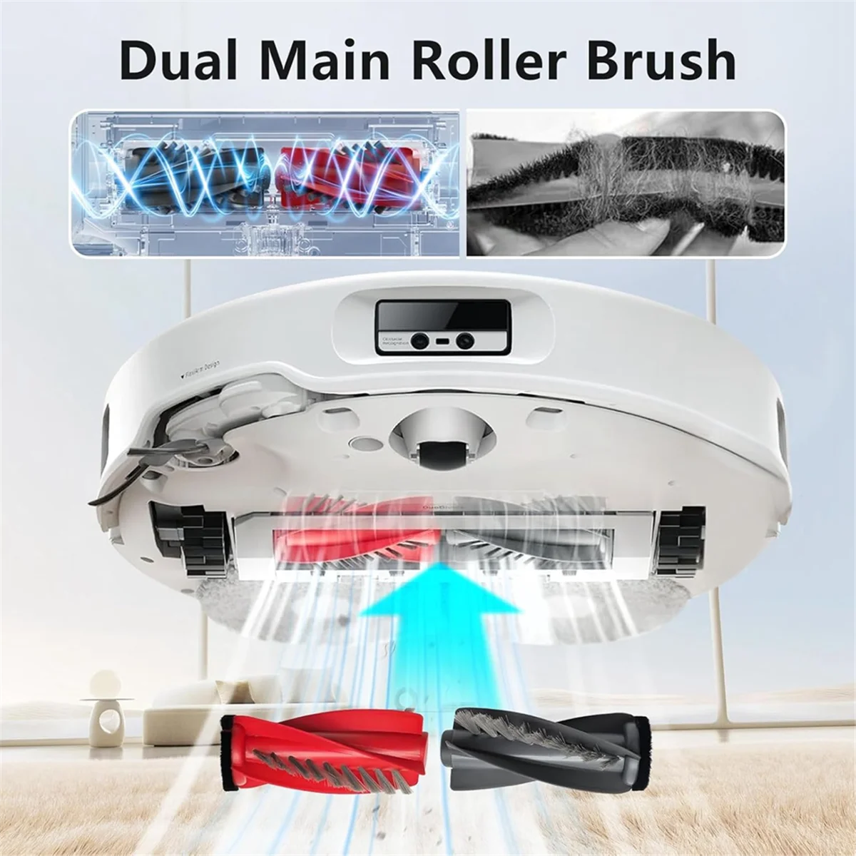 SEMOIC 10PCS Accessories Kit for Saros 10 Robot Vacuum Accessories Dual Main Brush Washable Side Brushes Dust Bags