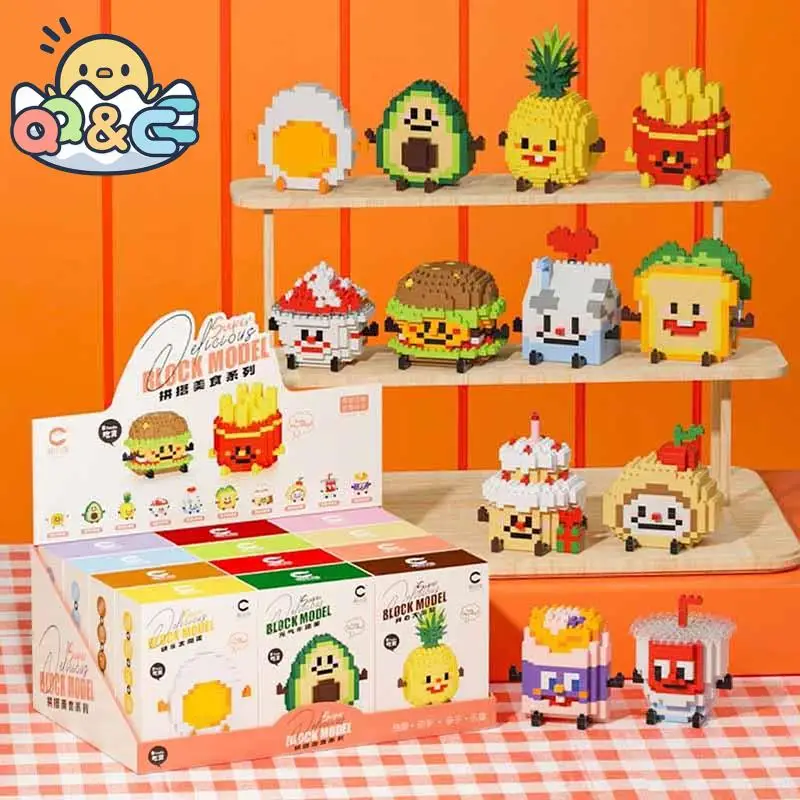 ABS Mini Building Blocks Food Series Puzzle Toy for Kids