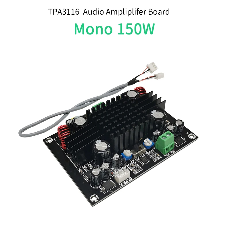 de alta potência UNISIAN, 150W, TPA3116, TPA3116D2, DC 12V-24V