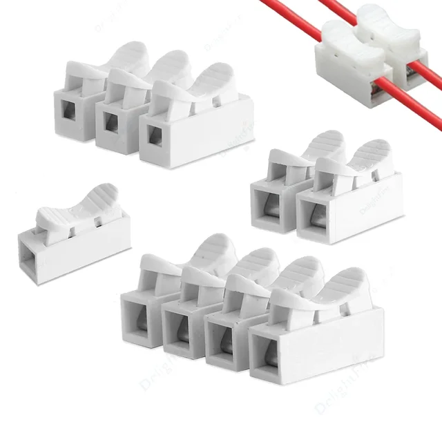 ขั้วต่อสายไฟแบบ 2 พิน 3 พิน 4 พิน บล็อกขั้วต่อสายไฟ 10A ทนแรงดัน สำหรับการต่อสายไฟอย่างง่ายและปลอดภัย 1