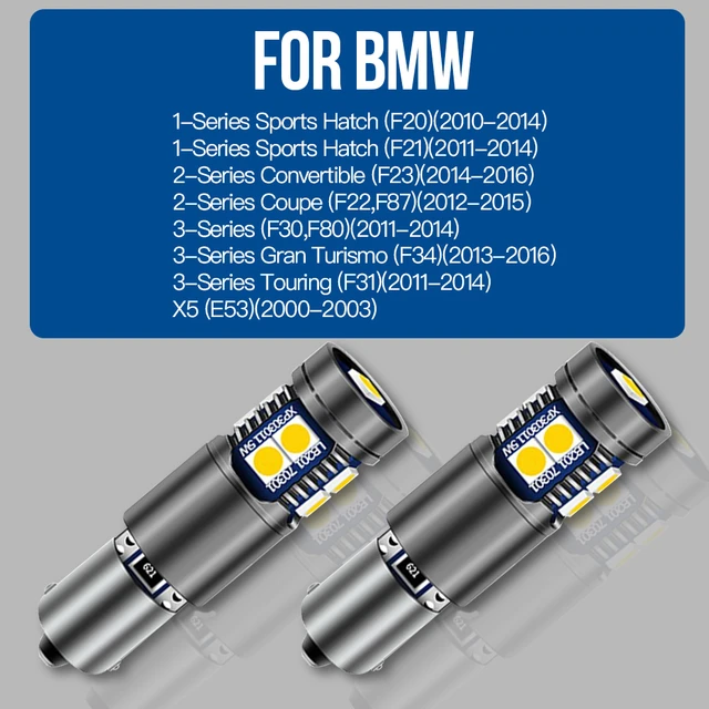 2Pcs BAX9S H6W LED Brake Stop Parking Light Bulb Fit For BMW F20 F30 F31  F34 New