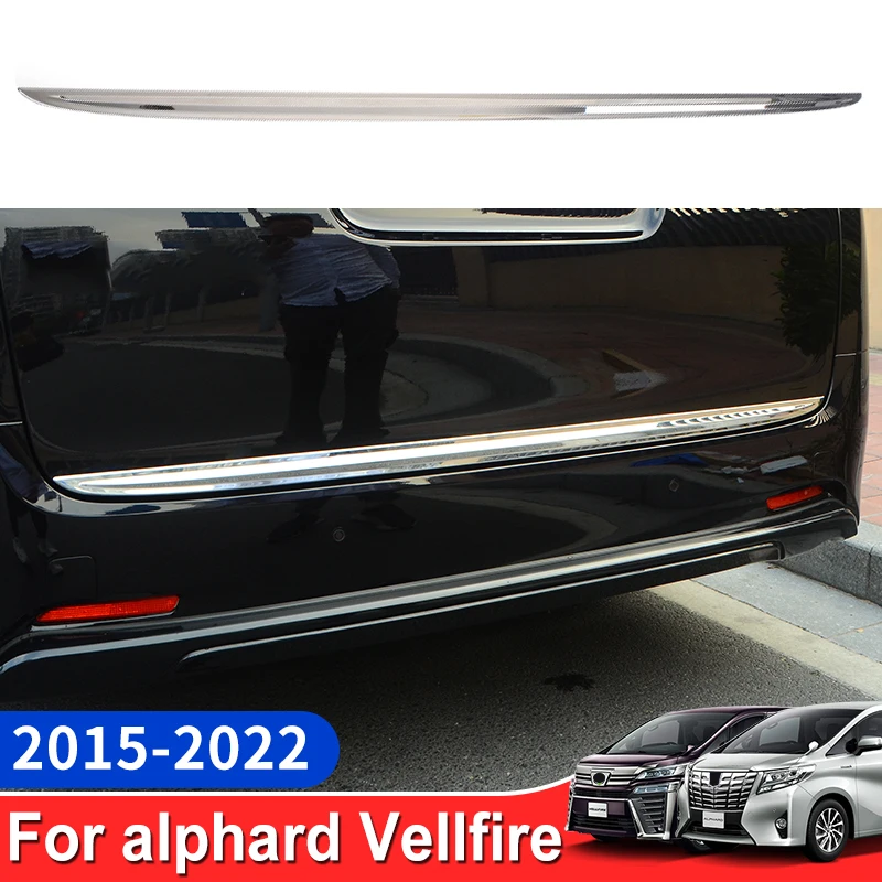 

For Toyota Alphard Vellfire 30 Series 2015-2022 2020 2019 Upgrade Decoration Accessories Trunk Door Tailgate Stainless Steel Bar