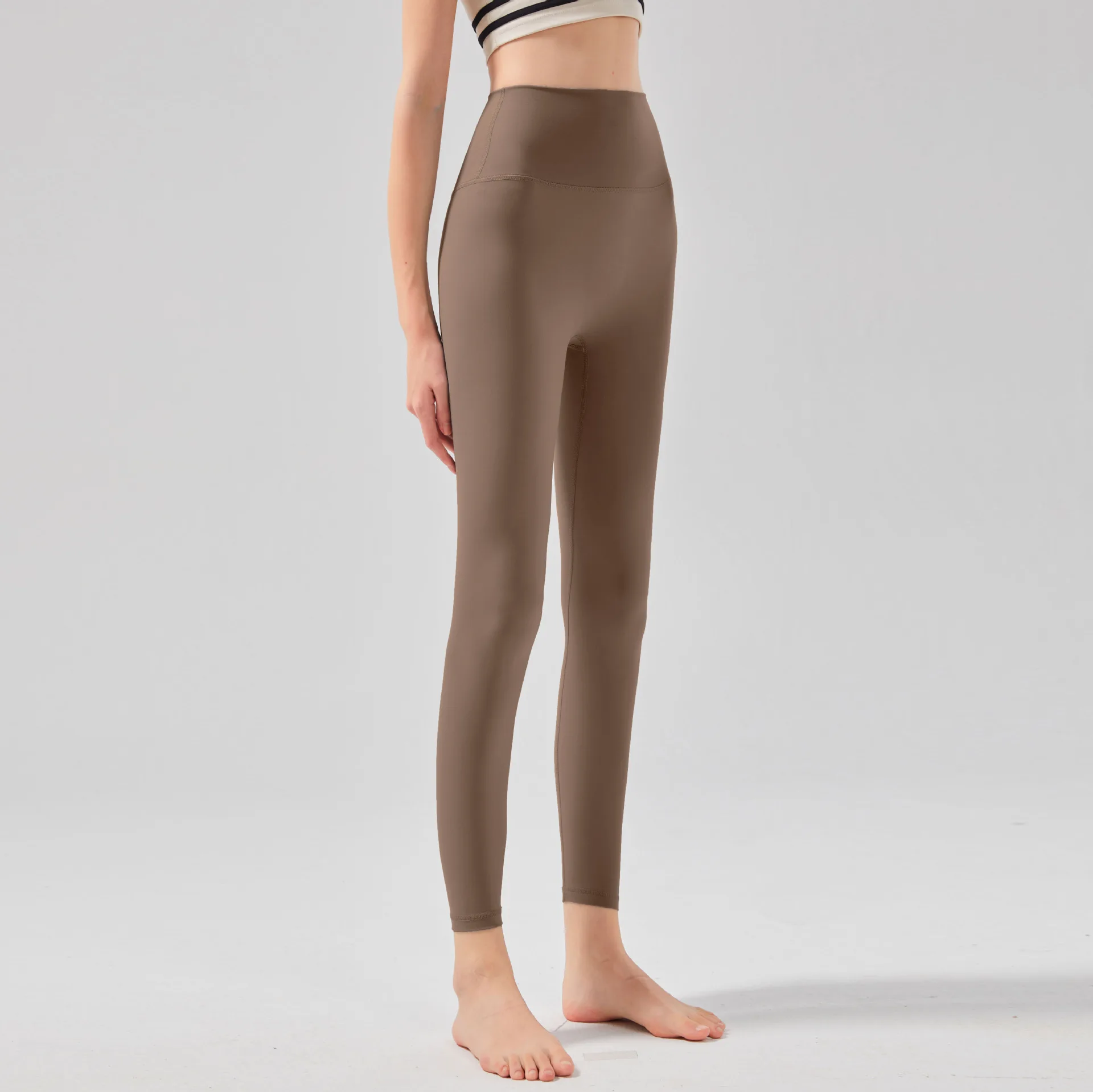 Bare Feeling No Trace No Embarrassment Line Buttocks Sports Fitness Cycling High Waist Lift Buttocks Tight Yoga Pants Women Gym 6