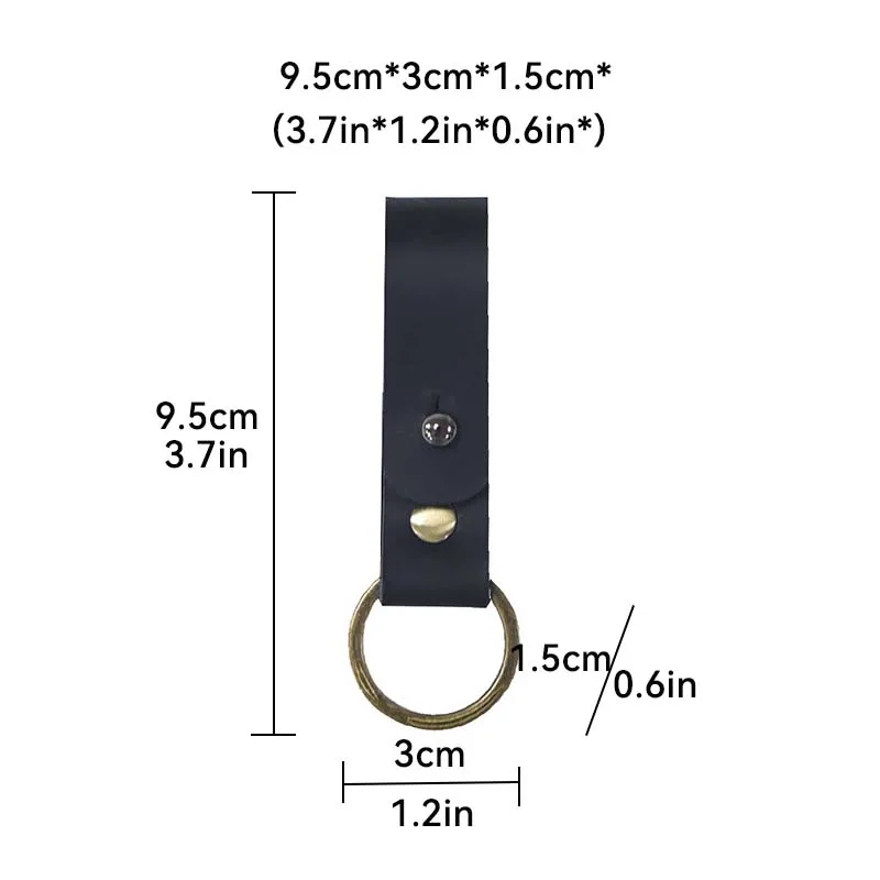 Genuine Leather Retro Keychain for Men Two Ways to Wear Handcrafted and Simple Multiple Creative Keychains key organizer