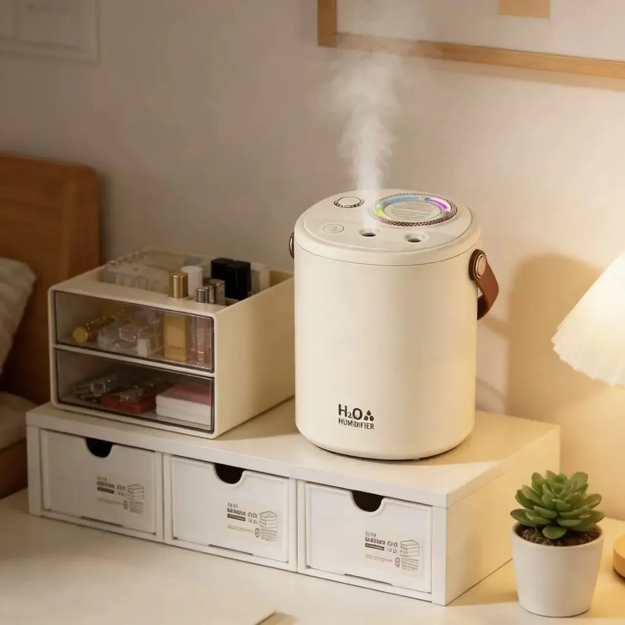 2026 New Mini USB Air Humidifier Large Capacity Ultra Quiet For Baby Bedroom Mist Maker Air Purifier Constant Humidity Portable 6