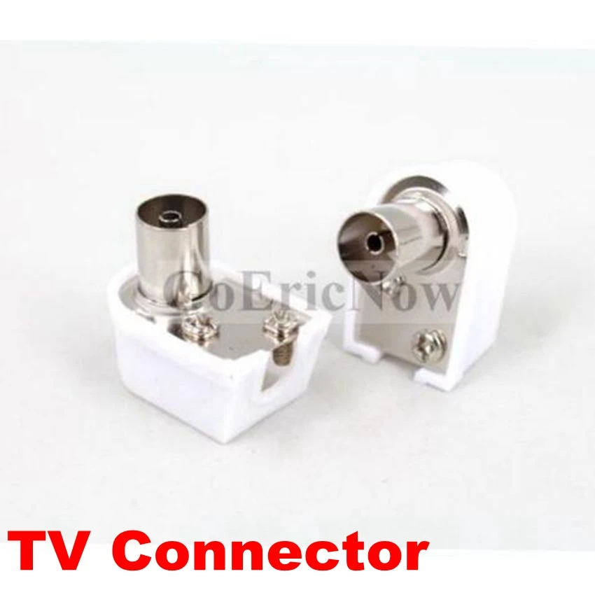 1pcs Rf Coaxial Male/female Right Angle Tv Aerial Connector Plug 90 ...