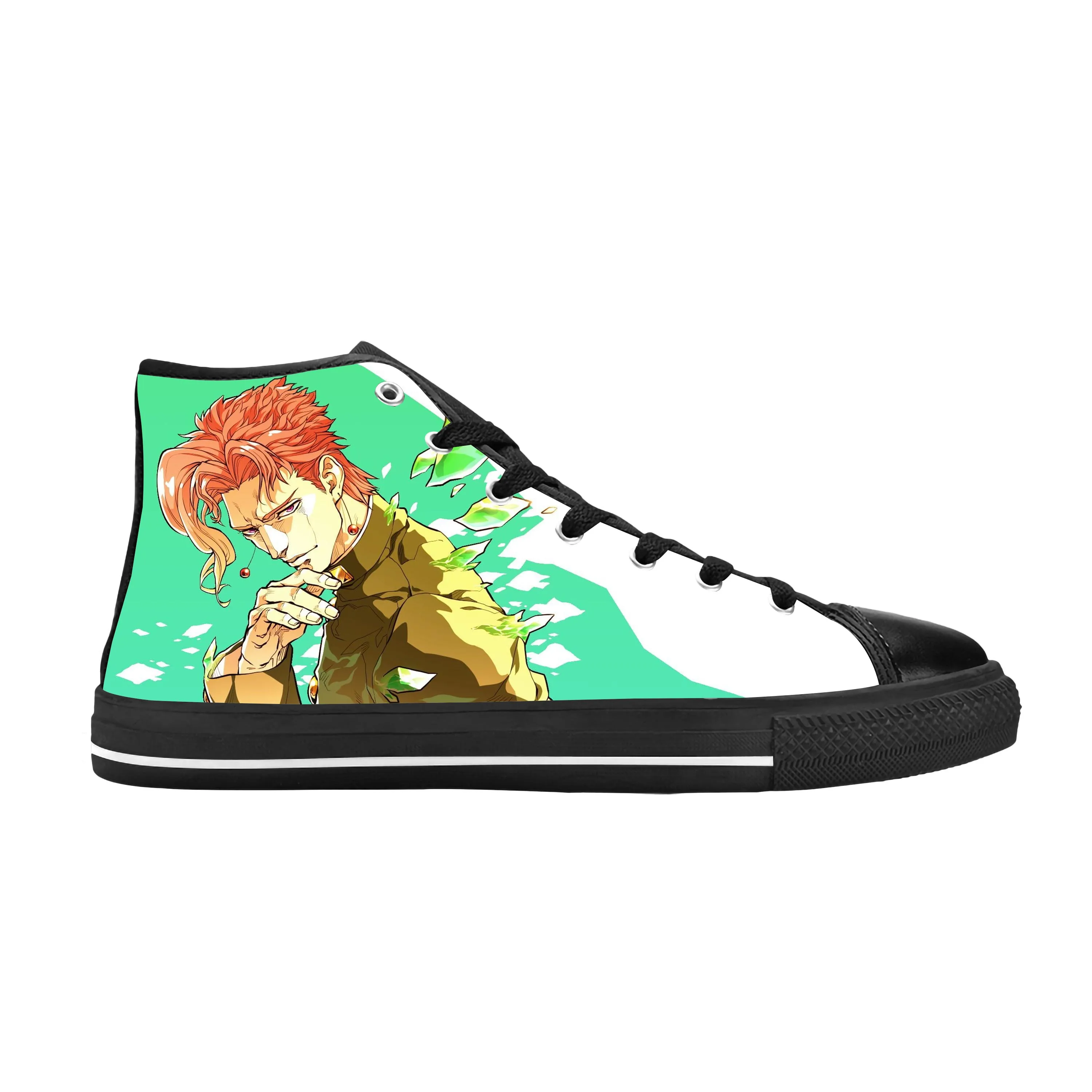 

Anime Jojo Bizarre Adventure Kakyoin Noriaki Cool Casual Cloth Shoes High Top Comfortable Breathable 3D Print Men Women Sneakers