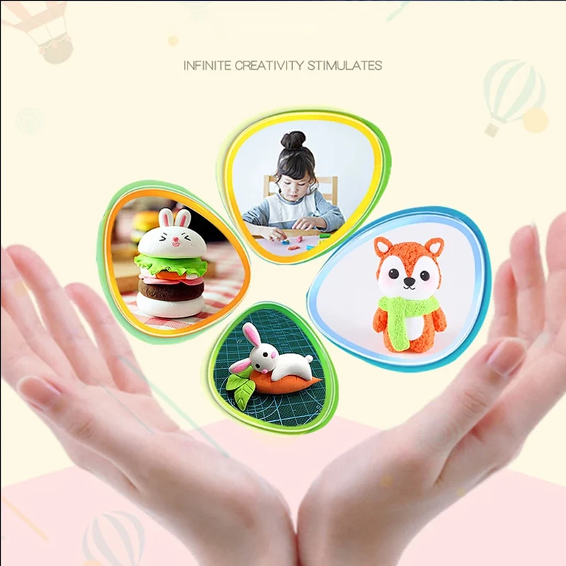 초경량 우주 진흙 눈송이 클레이 장난감, 24 가지 색상 안전 및 무독성 클레이 세트, 수제 DIY 모델링 재료 장난감