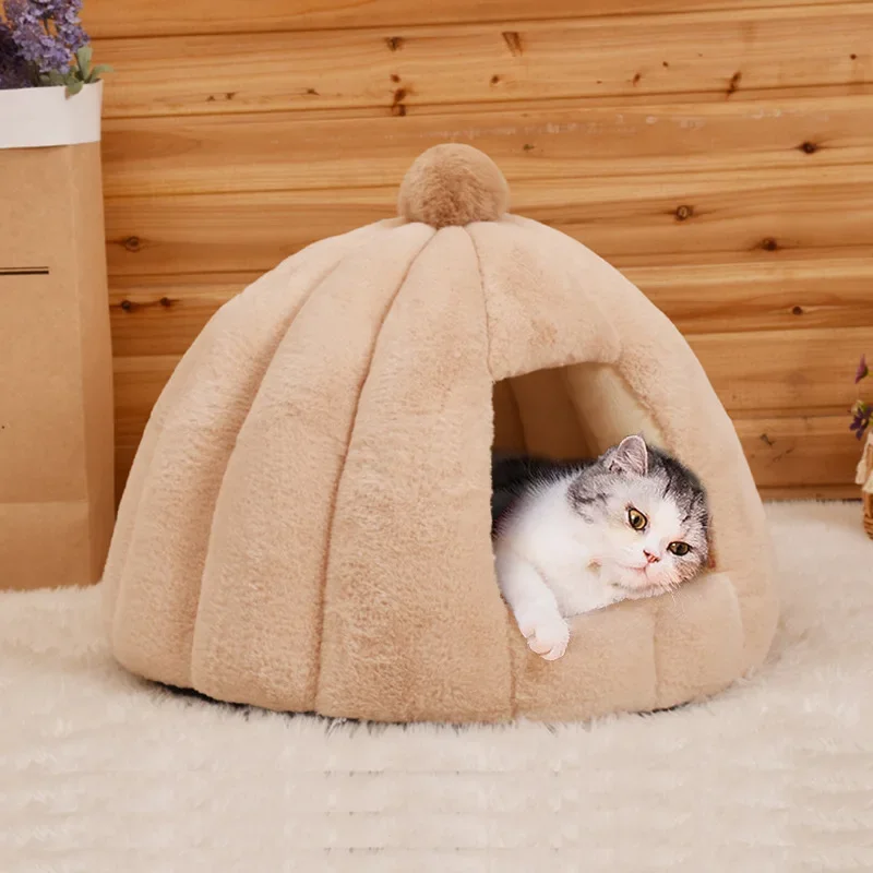 

Pet Cat Dog Cute House Bed Mat Warm Soft Removeable Kennel Nest Basket Tyteps Funny Fruit Pumpkin For