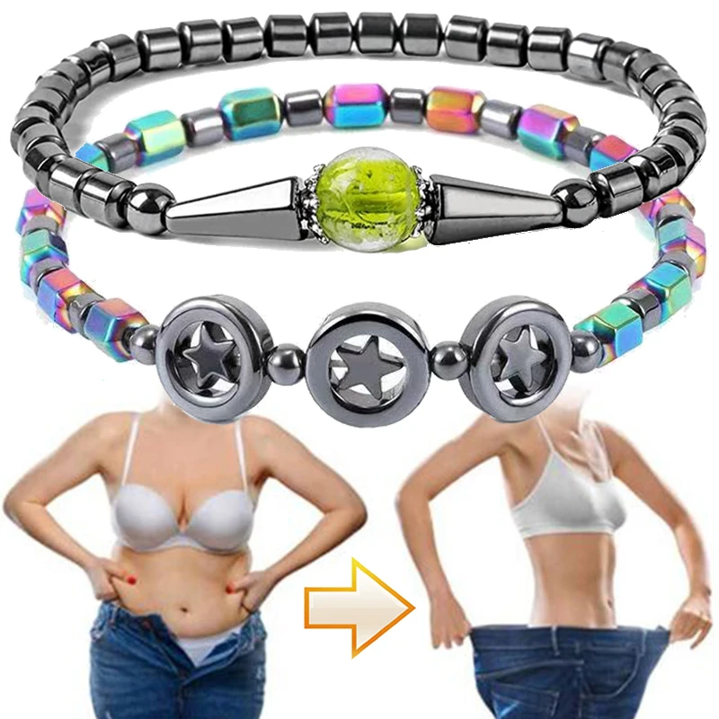 Hematite Weight Loss Anklet Black Gallstone Magnetic Bracelet Therapy Arthritis Pain Relief Health Care Unisex Jewelry