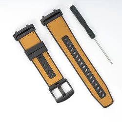 Elegant Leather Silicone Strap: Stylish Bracelet Band Loop - Amazfit T Rex 2Ultra (Light Brown)