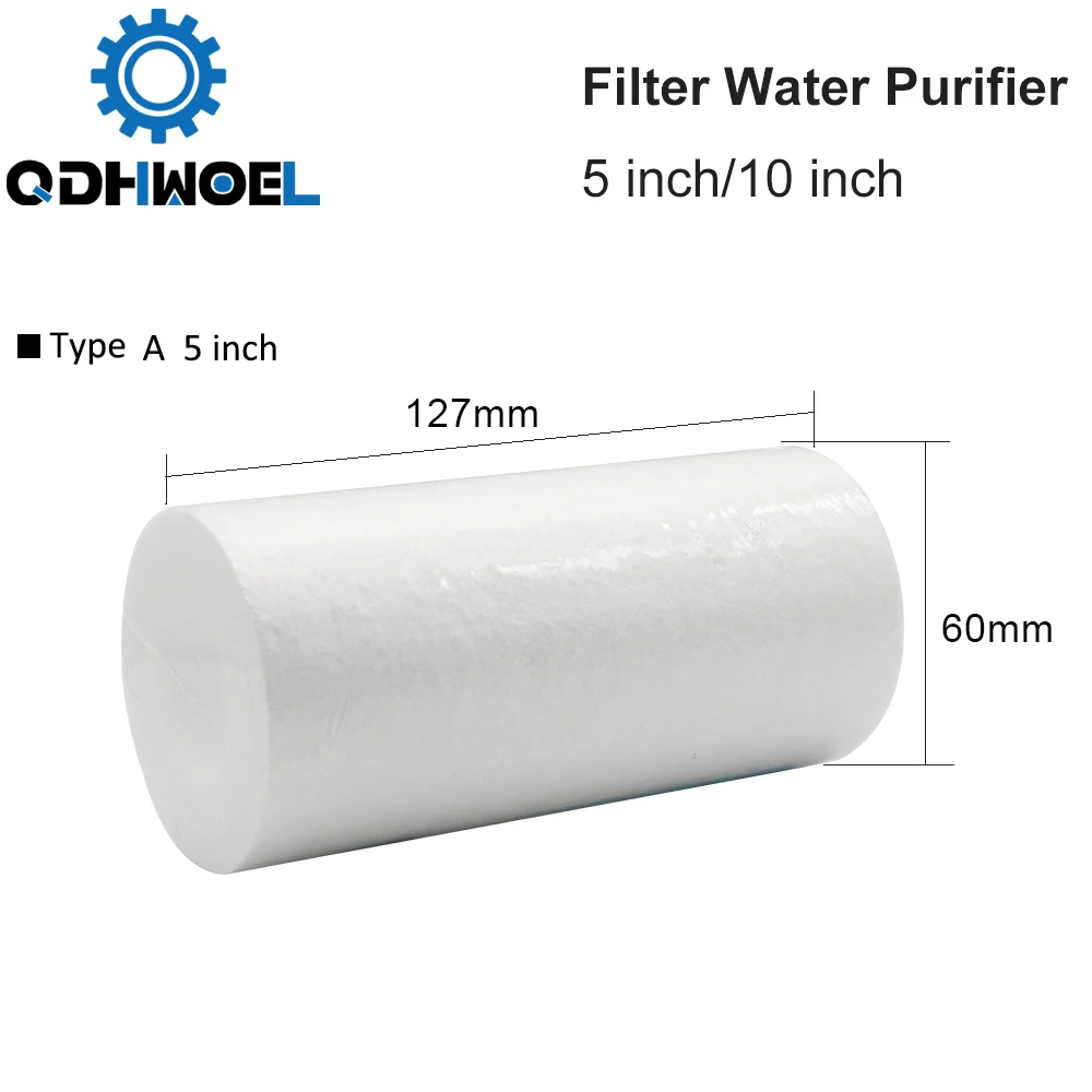 가정용 정수 키트용 물 필터 시스템, 식수 정수기, 주방 수돗물 처리 필터, 3 + 2 11 QDHWOEL 정수기 필터, 섬유 레이저 냉각기용 레이저 탈이온 송진 필터, 5 인치, 10 인치