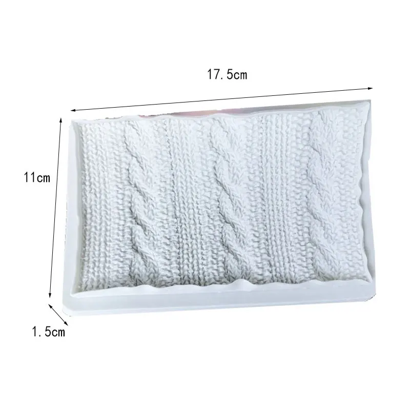 Sweater Pattern Knitting Texture Woolen Yarn Shape Silicone Mold Fondant Cake Decorating Tools Chocolate Baking Decorative Mold For knitting supplies,knitting material,knitting pattern cards,crochet yarn