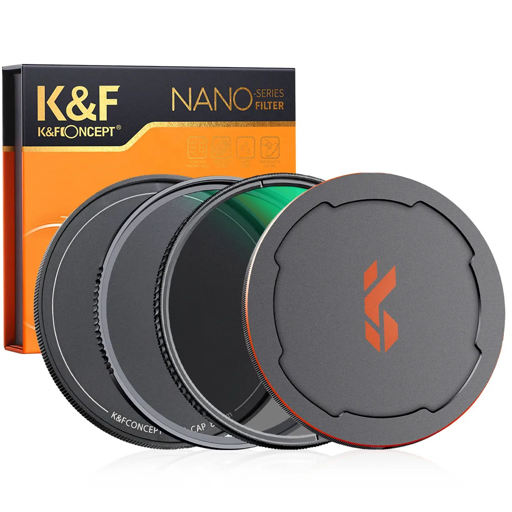 K&F Concept MCUV CPL Camera Filter Kits with Lens Cover Circular Polarizing Multi-Layer Coatings 49mm 58mm 67mm 72mm 77mm 82mm