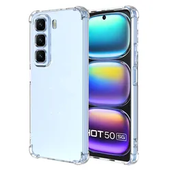 Airbag Shockproof Gradient TPU Protective Phone Case Cover for Infinix hot 60i 4g (Transparent)