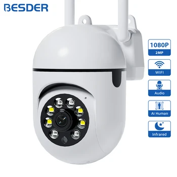 BESDER 2MP 5V PTZ IP Camera Wifi Indoor Night Vision Wireless Security CCTV Camera P2P RTSP 4X Digital Zoom Security Protection 1