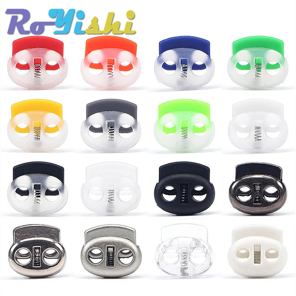 Transparent Plastic Cord Lock Stopper 10 Pcs/Pack for Shoelace Sportswear Backpack Lanyard DIY Craft