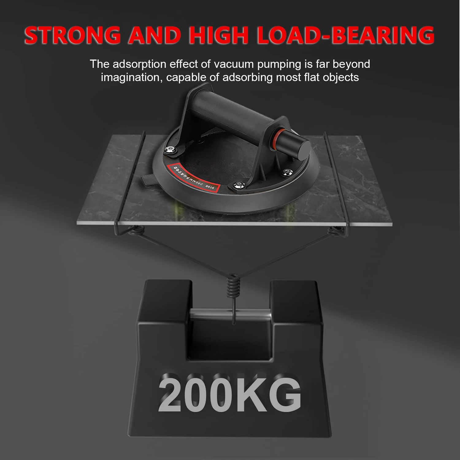 Vacuum Suction Cup 200 Kg Carrying Capacity 8 Inch Vacuum Suction Cup Heavy Duty Lifter for Granite Tile Glass Manual Lifting