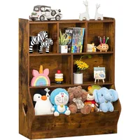 Kids Toy Storage Organizer, Children Small Bookcase and Bookshelf, Toddler Cubby Toy Storage Cabinet, Toy Shelf for Playroom 1