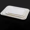 Rectangular Shape Serving Tray Stackable Tea Tray Wear-resistant Non-slip Food Serving Trays White Plastic Tray For Kitchen 3