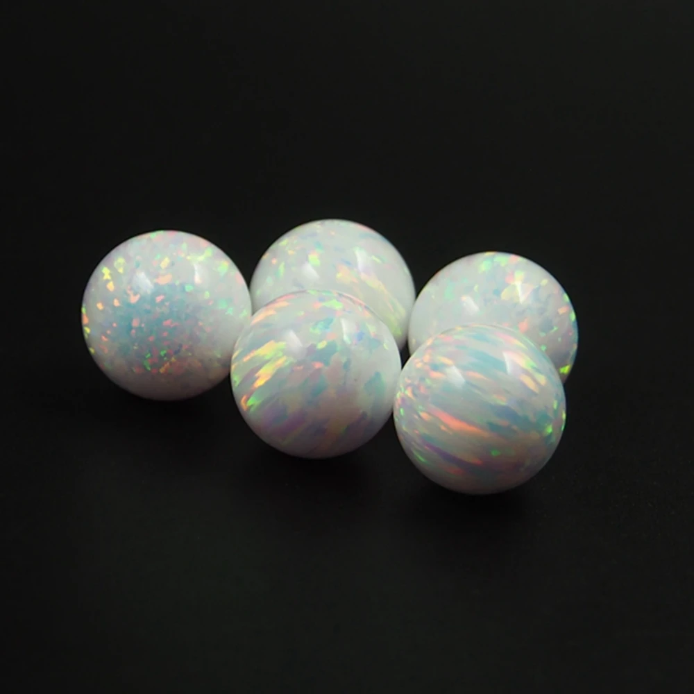 3mm-8mm Round Opal Beads With Full Hole Gemstones 78 Colors Synthetic Stones For Jewelry Making
